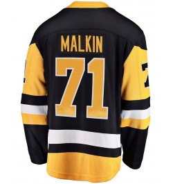 Men's Branded Evgeni Malkin Black Pittsburgh Penguins Breakaway Player Jersey $70.30 Jersey