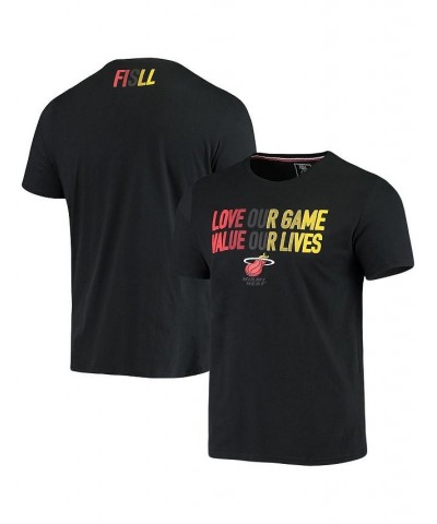 Men's Black Miami Heat Social Justice Team T-shirt $17.28 T-Shirts