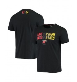 Men's Black Miami Heat Social Justice Team T-shirt $17.28 T-Shirts