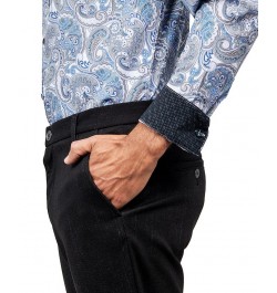 Men's Regular-Fit Paisley Performance Dress Shirt Blue $21.89 Dress Shirts