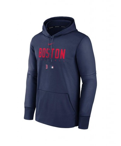 Men's Navy Boston Red Sox Authentic Collection Pregame Performance Pullover Hoodie $47.50 Sweatshirt