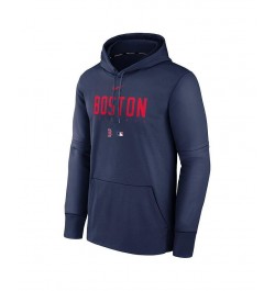 Men's Navy Boston Red Sox Authentic Collection Pregame Performance Pullover Hoodie $47.50 Sweatshirt