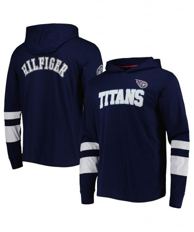 Men's Navy, White Tennessee Titans Alex Long Sleeve Hoodie T-shirt $36.56 T-Shirts