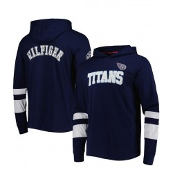 Men's Navy, White Tennessee Titans Alex Long Sleeve Hoodie T-shirt $36.56 T-Shirts