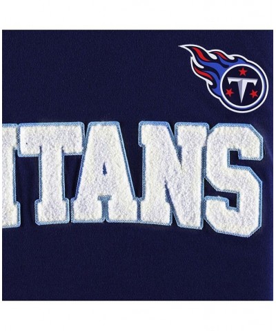 Men's Navy, White Tennessee Titans Alex Long Sleeve Hoodie T-shirt $36.56 T-Shirts