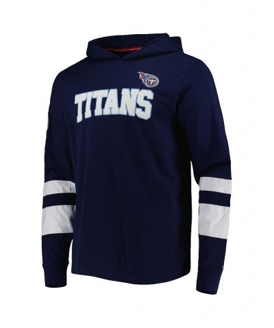 Men's Navy, White Tennessee Titans Alex Long Sleeve Hoodie T-shirt $36.56 T-Shirts