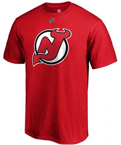 Men's P.K. Subban Red New Jersey Devils Authentic Stack Name and Number T-shirt $19.03 T-Shirts