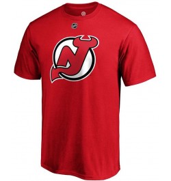 Men's P.K. Subban Red New Jersey Devils Authentic Stack Name and Number T-shirt $19.03 T-Shirts