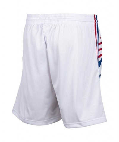 Men's White LA Clippers Hardwood Classics Big Face 2.0 Shorts $42.39 Shorts