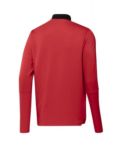 Men's Red Manchester United Track AEROREADY Quarter-Zip Jacket $41.33 Jackets