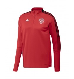 Men's Red Manchester United Track AEROREADY Quarter-Zip Jacket $41.33 Jackets