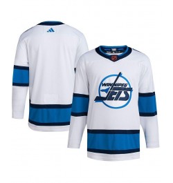 Men's White Winnipeg Jets Reverse Retro 2.0 Authentic Blank Jersey $72.96 Jersey