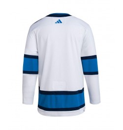 Men's White Winnipeg Jets Reverse Retro 2.0 Authentic Blank Jersey $72.96 Jersey