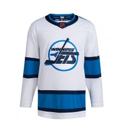 Men's White Winnipeg Jets Reverse Retro 2.0 Authentic Blank Jersey $72.96 Jersey