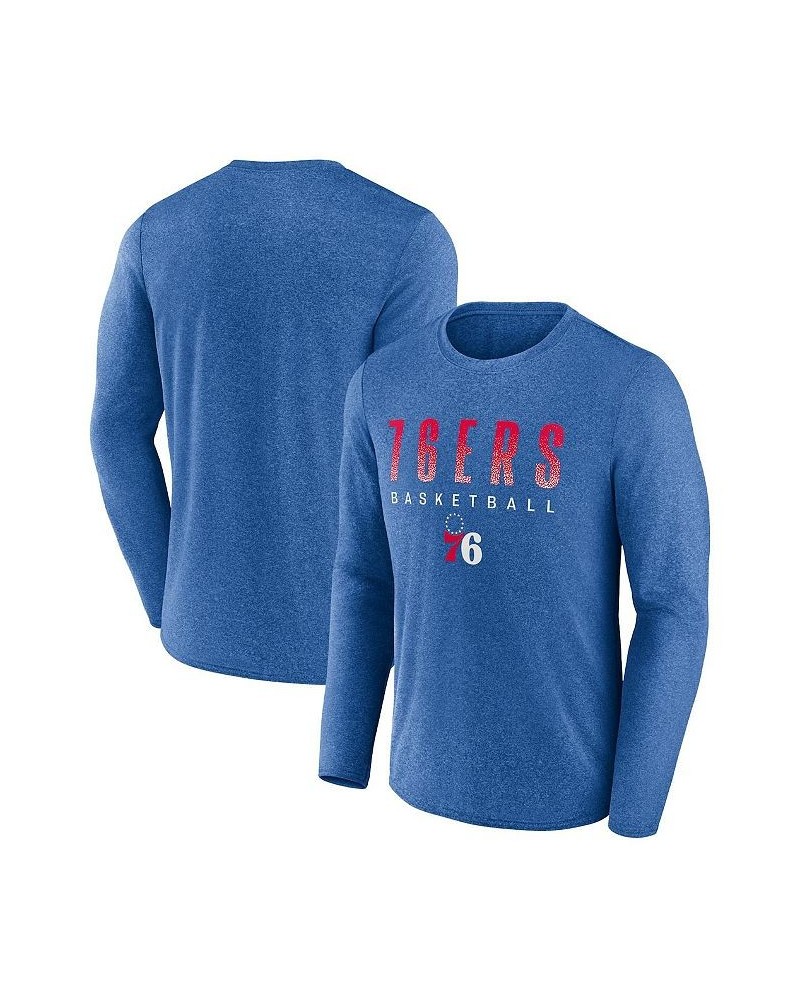 Men's Branded Heathered Royal Philadelphia 76ers Where Legends Play Iconic Practice Long Sleeve T-shirt $23.50 T-Shirts