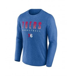 Men's Branded Heathered Royal Philadelphia 76ers Where Legends Play Iconic Practice Long Sleeve T-shirt $23.50 T-Shirts