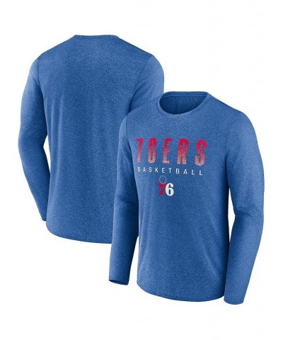 Men's Branded Heathered Royal Philadelphia 76ers Where Legends Play Iconic Practice Long Sleeve T-shirt $23.50 T-Shirts