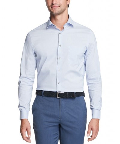 Men's Big & Tall Classic/Regular-Fit Stain Shield Performance Stretch Check Dress Shirt Blue $20.40 Dress Shirts