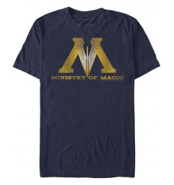 Men's Ministry of Magic Logo Short Sleeve Crew T-shirt Blue $18.19 T-Shirts