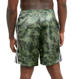 Men's Camo-Print Mesh-Lined 9" Shorts Green $28.00 Shorts