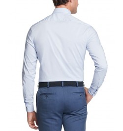 Men's Big & Tall Classic/Regular-Fit Stain Shield Performance Stretch Check Dress Shirt Blue $20.40 Dress Shirts