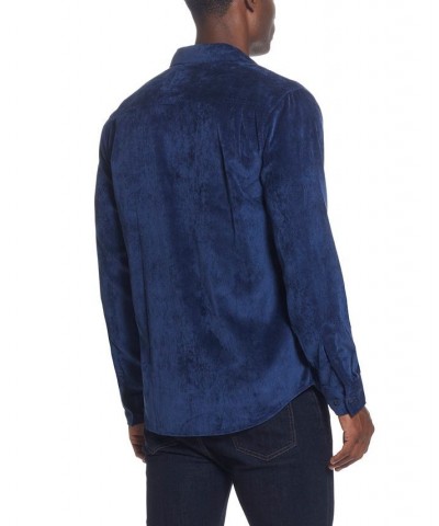 Men's Stretch Corduroy Shirt Blue $11.23 Shirts