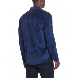 Men's Stretch Corduroy Shirt Blue $11.23 Shirts