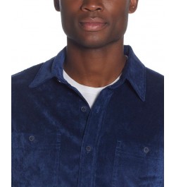 Men's Stretch Corduroy Shirt Blue $11.23 Shirts