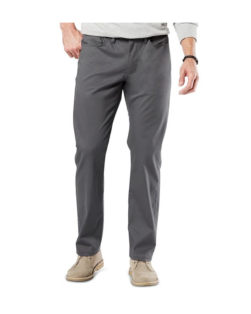 Men's Jean-Cut Supreme Flex Straight Fit Pants Gray $32.25 Pants