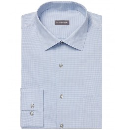 Men's Big & Tall Classic/Regular-Fit Stain Shield Performance Stretch Check Dress Shirt Blue $20.40 Dress Shirts