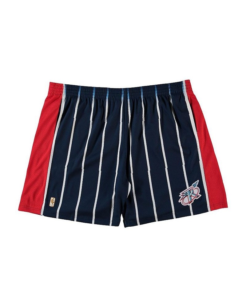 Men's Navy Houston Rockets Big and Tall Hardwood Classics Team Swingman Shorts $37.22 Shorts