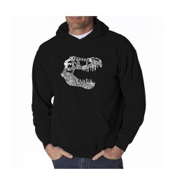 Men's Word Art Hoodie - T-Rex Skull Black $28.80 Sweatshirt