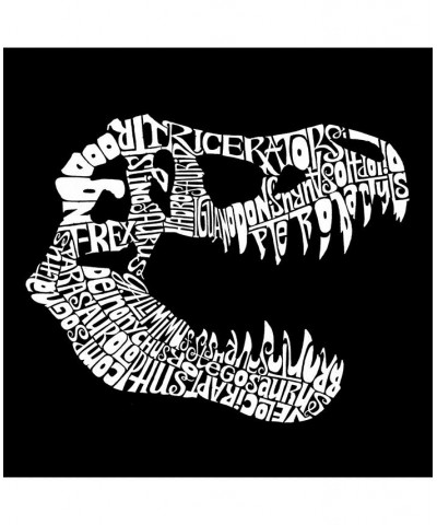 Men's Word Art Hoodie - T-Rex Skull Black $28.80 Sweatshirt