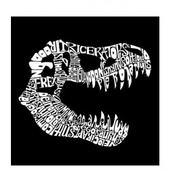 Men's Word Art Hoodie - T-Rex Skull Black $28.80 Sweatshirt