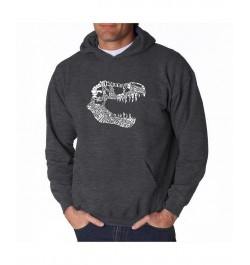 Men's Word Art Hoodie - T-Rex Skull Black $28.80 Sweatshirt