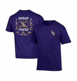 Men's Purple LSU Tigers Baseball Accomplishments T-shirt $22.94 T-Shirts