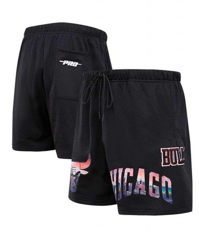 Men's Black Chicago Bulls City Scape Mesh Shorts $36.00 Shorts