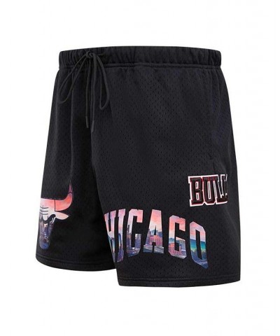 Men's Black Chicago Bulls City Scape Mesh Shorts $36.00 Shorts