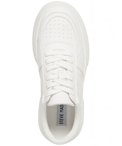 Women's Perrin Lace-Up Platform Sneakers White $43.61 Shoes