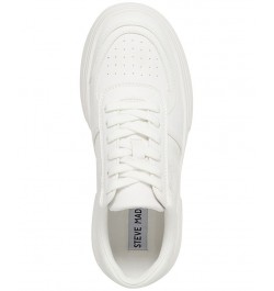 Women's Perrin Lace-Up Platform Sneakers White $43.61 Shoes