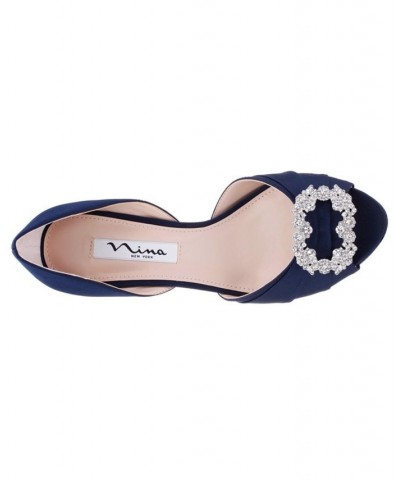 Women's Corrine Evening Pumps Blue $43.60 Shoes