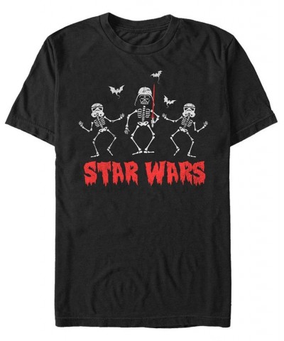 Star Wars Men's Darth Vader Storm trooper Skeletons Short Sleeve T-Shirt Black $15.05 T-Shirts