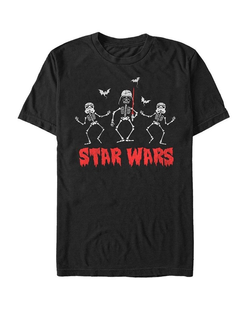 Star Wars Men's Darth Vader Storm trooper Skeletons Short Sleeve T-Shirt Black $15.05 T-Shirts