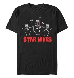 Star Wars Men's Darth Vader Storm trooper Skeletons Short Sleeve T-Shirt Black $15.05 T-Shirts