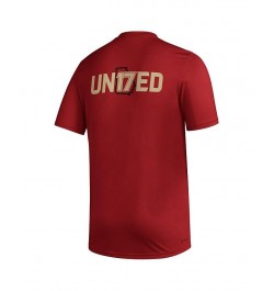 Men's Red Atlanta United FC Team Jersey Hook AEROREADY T-shirt $23.00 T-Shirts