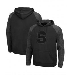 Men's Black Syracuse Orange Blackout 3.0 Tonal Raglan Pullover Hoodie $33.60 Sweatshirt