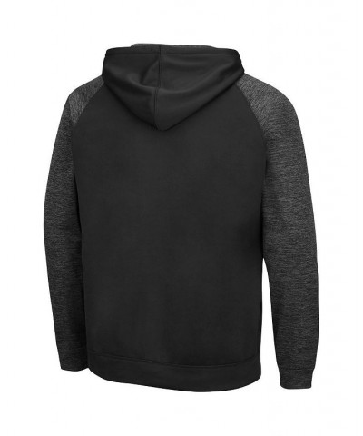 Men's Black Syracuse Orange Blackout 3.0 Tonal Raglan Pullover Hoodie $33.60 Sweatshirt