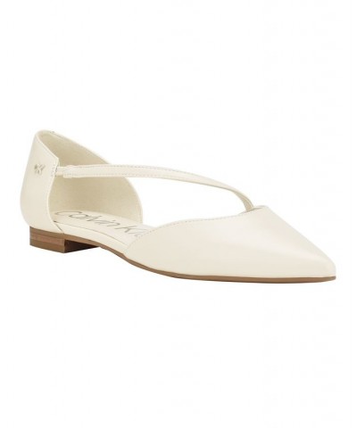 Women's Sannie Pointy Toe Dress Flats Ivory/Cream $23.47 Shoes