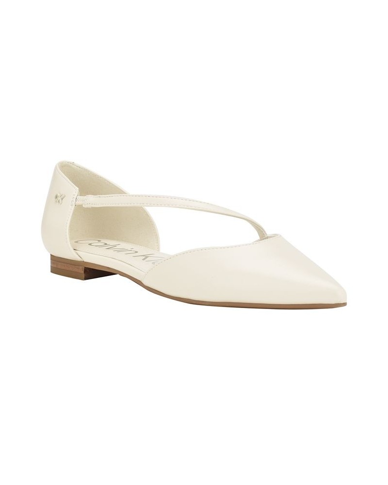 Women's Sannie Pointy Toe Dress Flats Ivory/Cream $23.47 Shoes