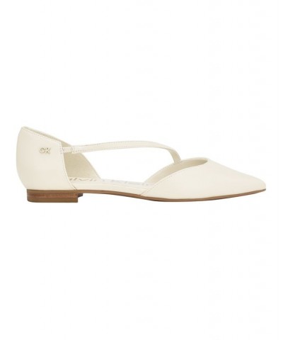 Women's Sannie Pointy Toe Dress Flats Ivory/Cream $23.47 Shoes